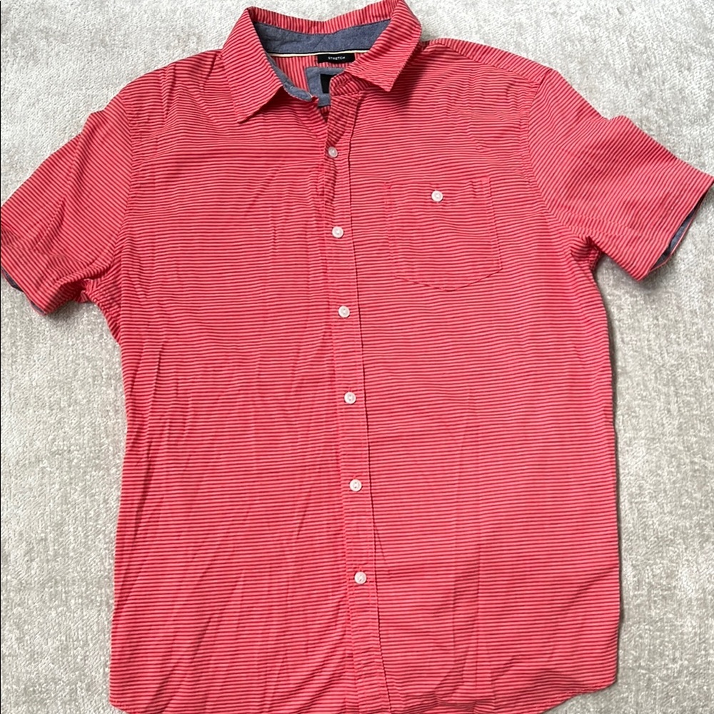 Lee Red button down Shirt Men’s Medium stretch